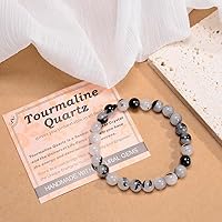Vista 173 de MASSIVE BEADS Pulsera elástica de yoga hecha a mano con piedra natural, cristal curativo, energía, regalos para adultos unisex de 0.157 in, 0.236