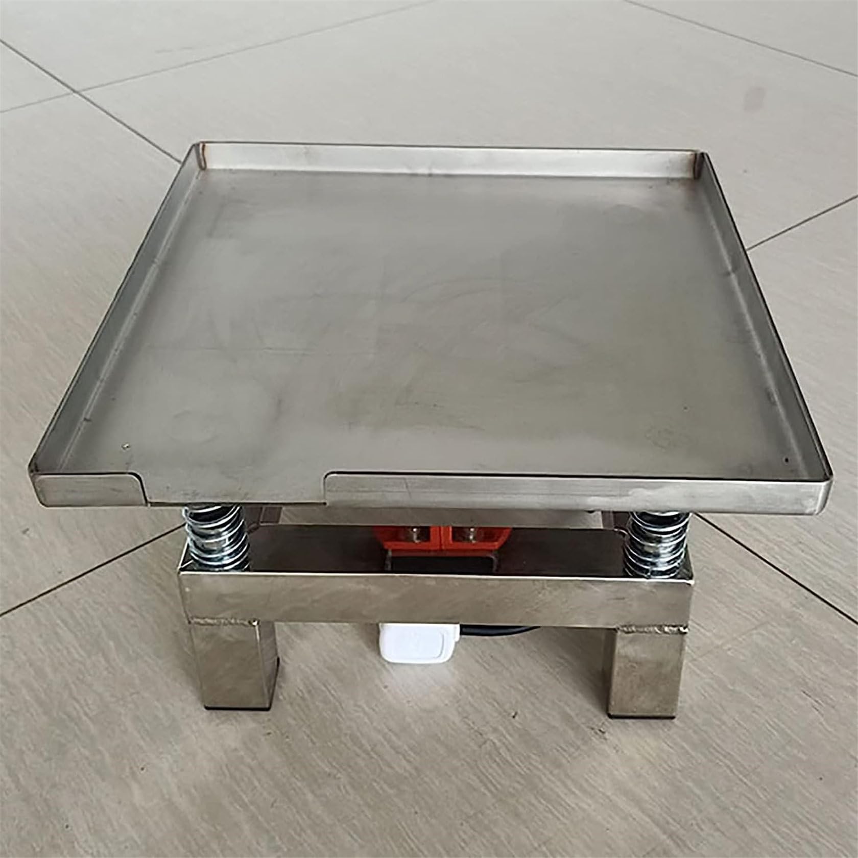 Mesa vibradora de hormigón, agitador eléctrico para pruebas de vibración, plataforma pequeña de acero inoxidable, 50 x 50 cm, 3000 rpm, bloque de banco de vibración