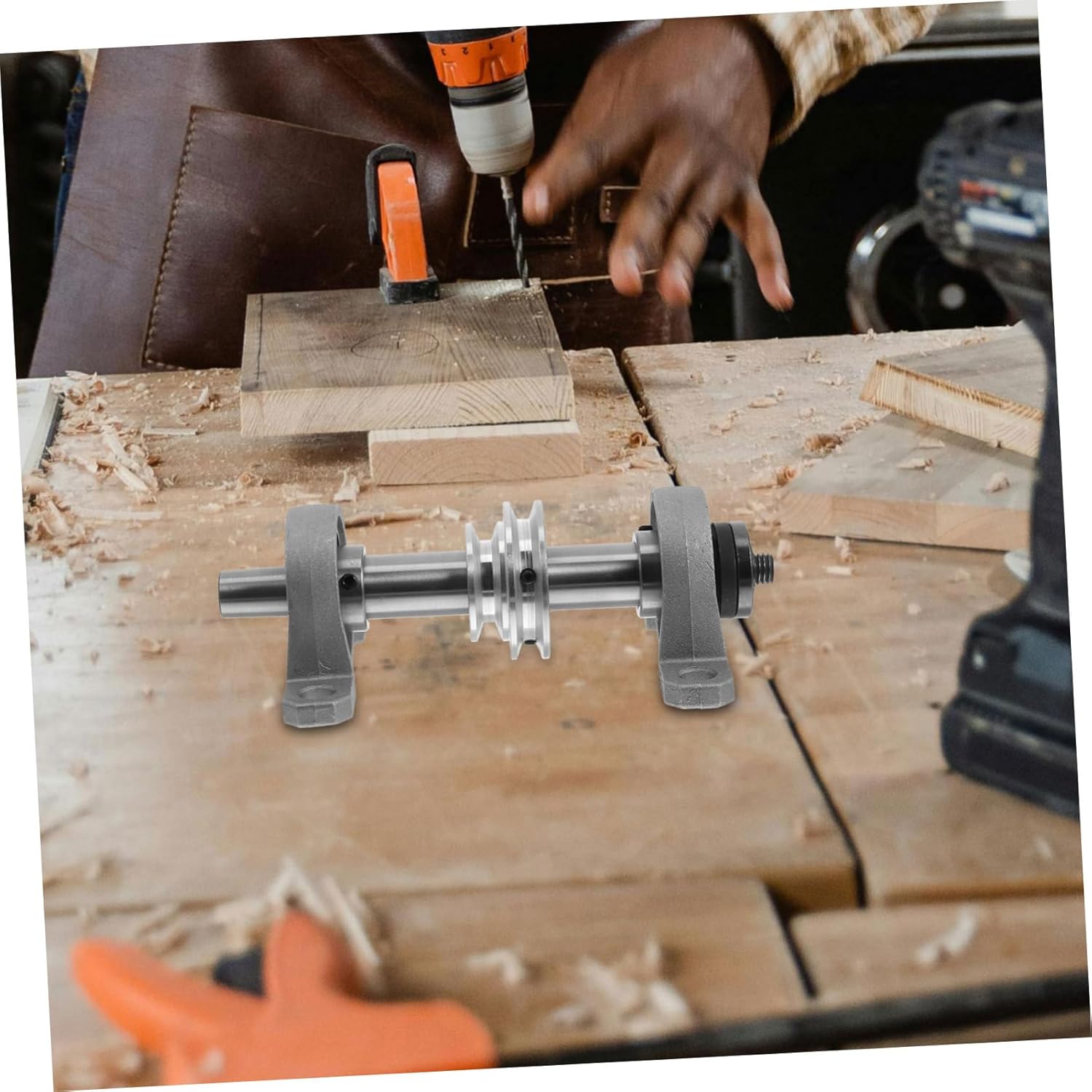 Woodworking Spindle Bearing Seat Assembly for Cutting Machines DIY Bead Tools Rotary Tool Lathe Compatible Bench Saws Easy to Install