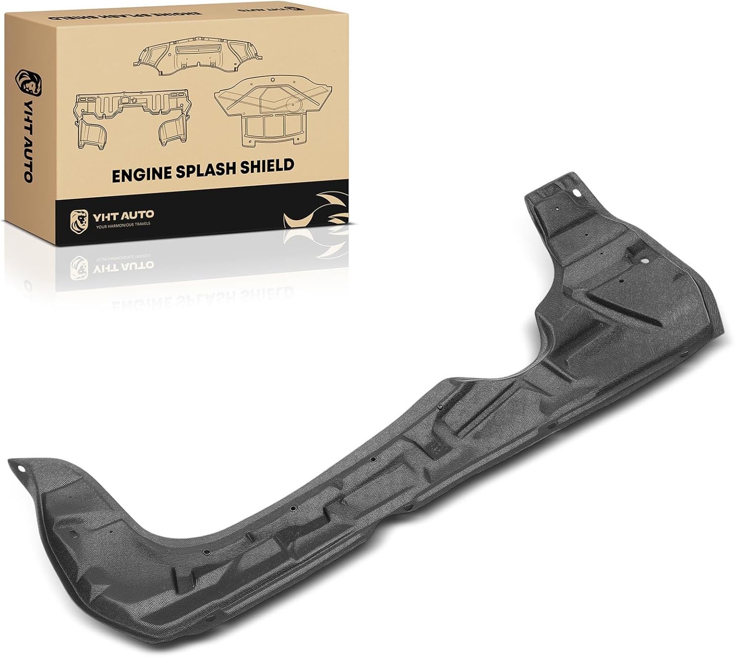 YHTAUTO Rear Lower Side Engine Splash Shield Compatible with Nissan Cube 2009-2014 Wagon, Plastic Splash Guard Engine Case Guards