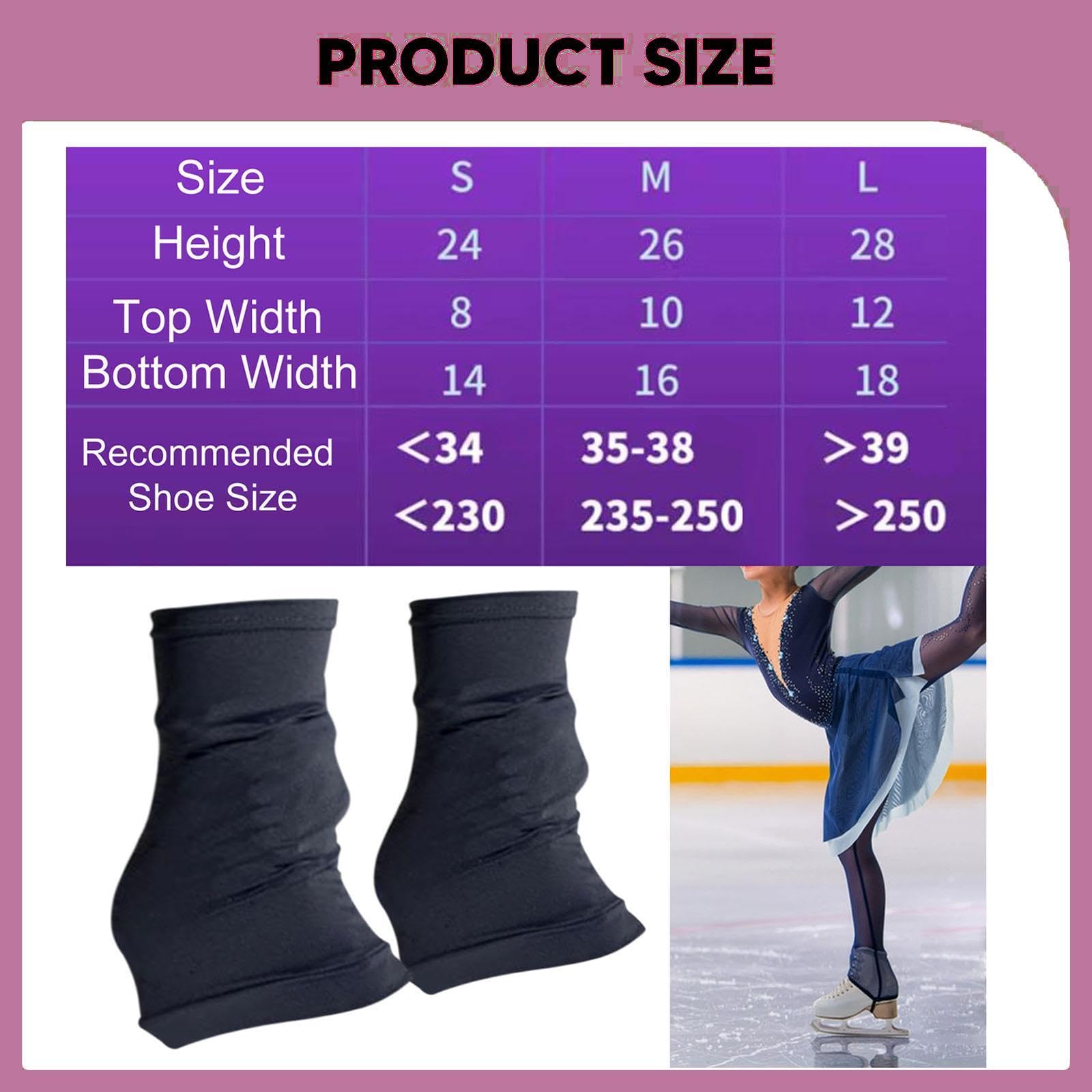 Calentadores de Piernas para Patinaje sobre Hielo de Mujer Accesorio de Ropa Elástico Antideslizante Protección Térmica Adecuado para Patinaje Baile a