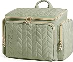 BAGSMART Travel Toiletry Bag, Large Wide-Open Travel Bag for Toiletries, Makeup Cosmetic Travel Bag with Handle-Black