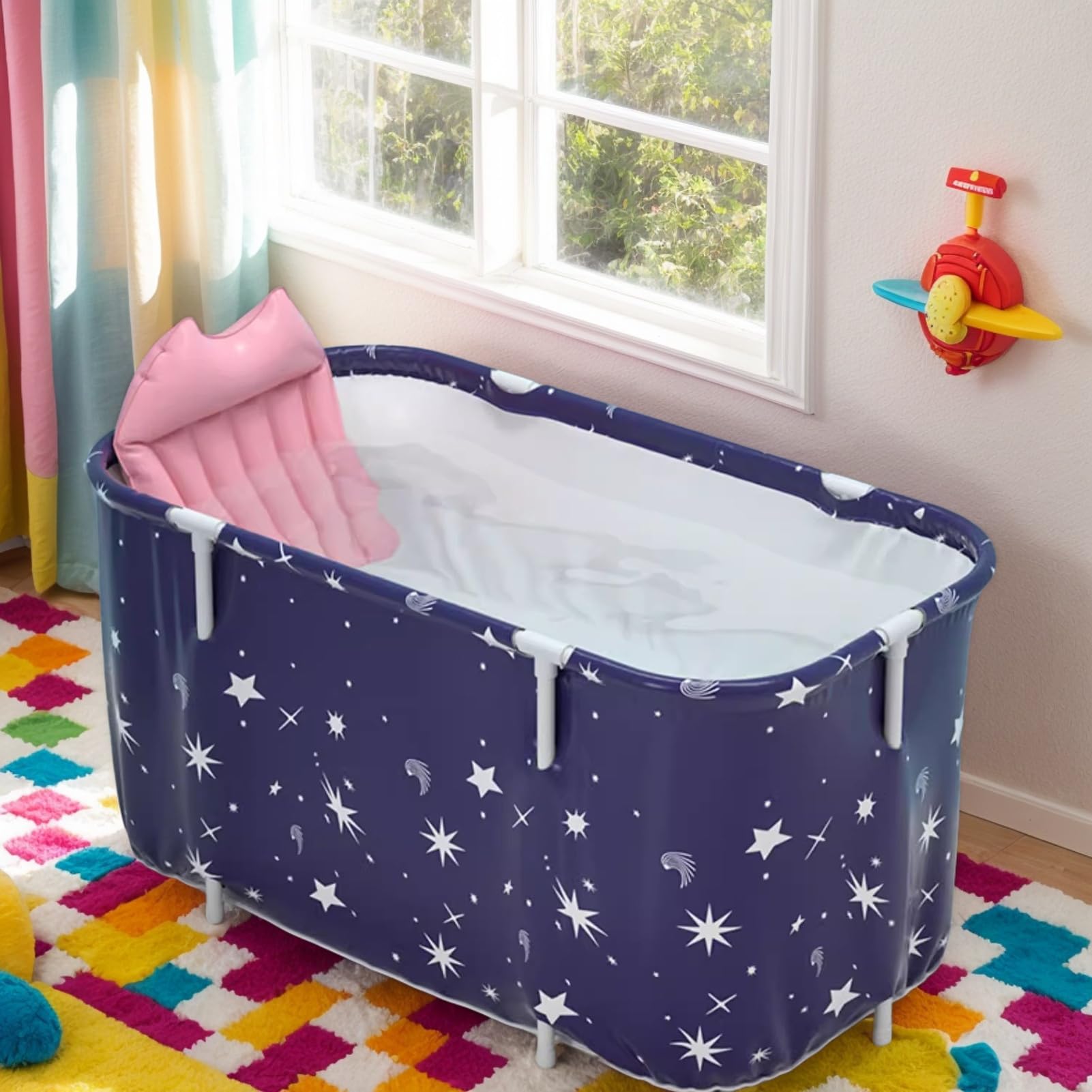 Klappbare Badewanne - Tragbare Wanne für Dusche | Rechteckige Duschtasse Badeeimer für Täglichen Gebrauch Reise Haushalt Kinder Badezimmer Outdoor Erwachsene Camping
