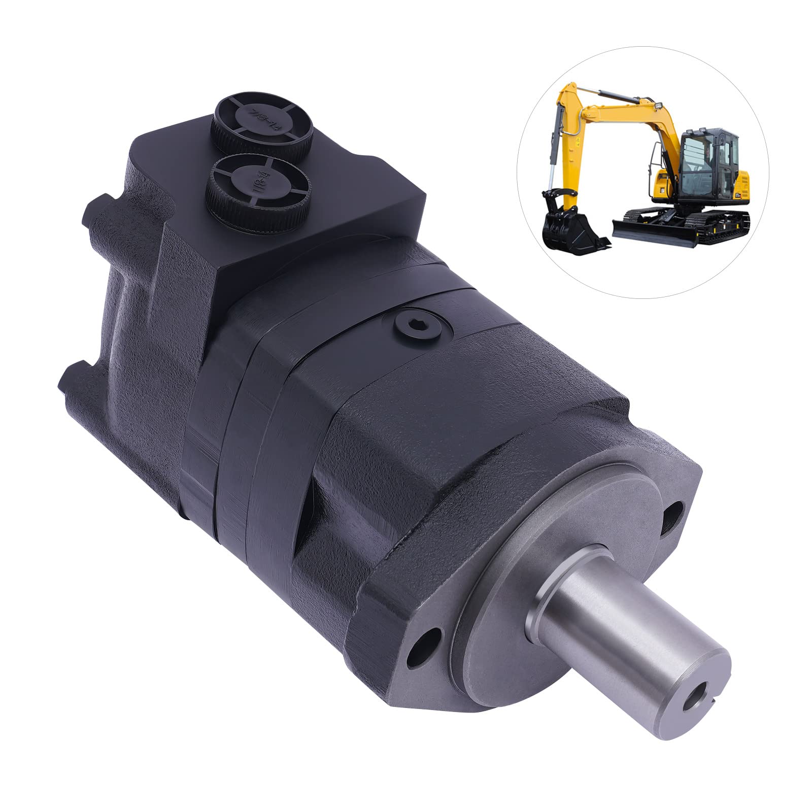 Motor hidráulico 104-1022-006, desplazamiento sin carga de 80 cc, hierro fundido, puerto escalonado de 0 anillos 7/8-14, color negro
