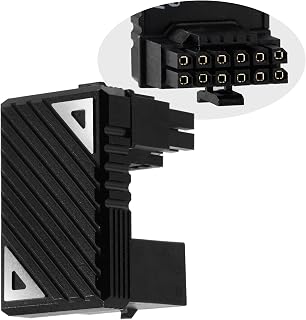 Formulamod PCI-e 5.0 16 Pin GPU 180 Degree Angled Connector, 12VHPWR Male to Female u Turn Adapter for Desktop Graphics Card (Black)