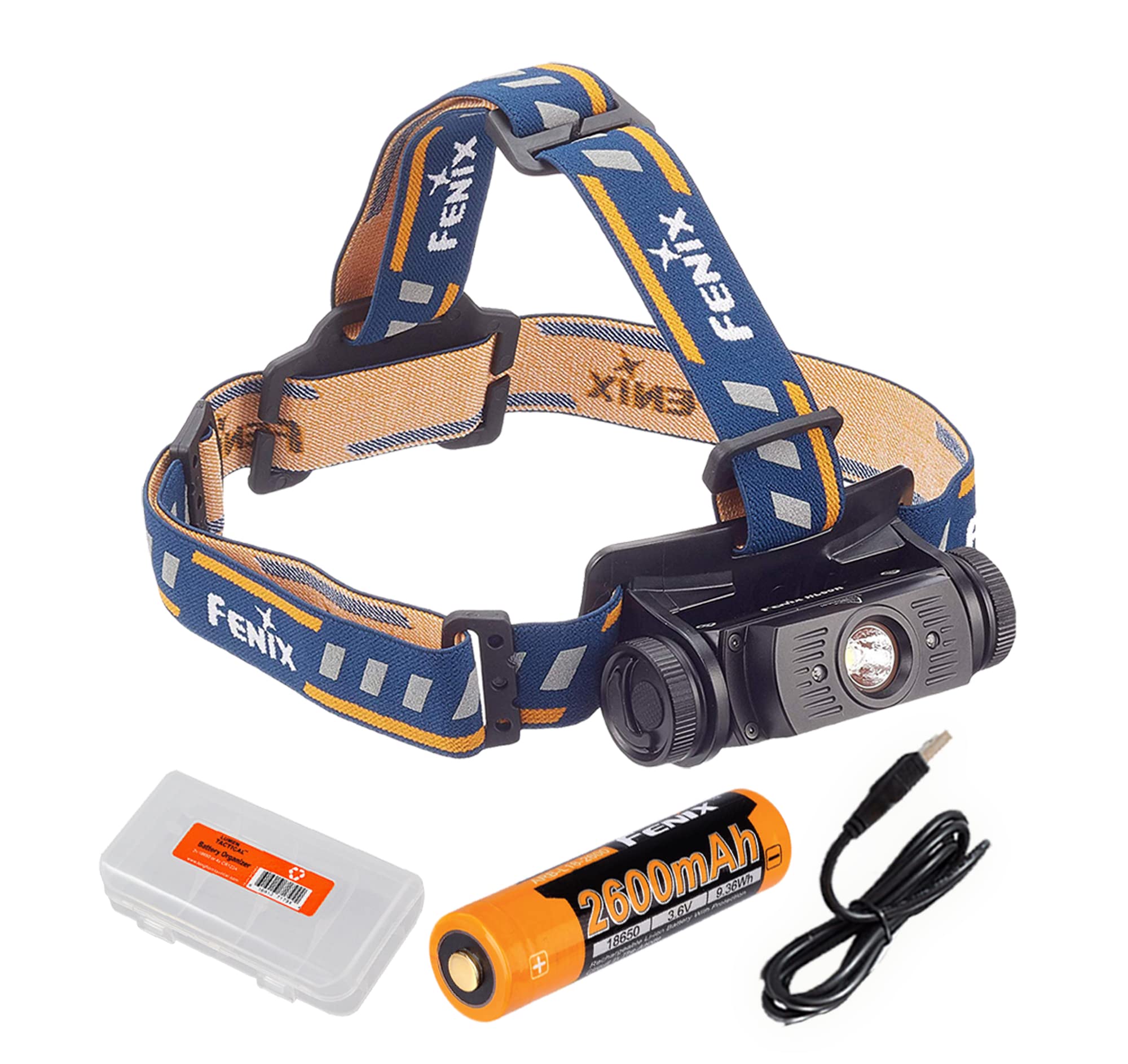 Fenix HL60R 950 Lumens Neutral White USB Rechargeable LED Headlamp with Auxiliary Red Light, LumenTa