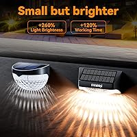 Vista 5 de Luces solares para valla, RGB de 10 modos de trabajo, luces solares para terraza, exteriores, impermeables, luces solares LED de pared