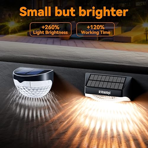 Miniatura 5 de Luces solares para valla, RGB de 10 modos de trabajo, luces solares para terraza, exteriores, impermeables, luces solares LED de pared para