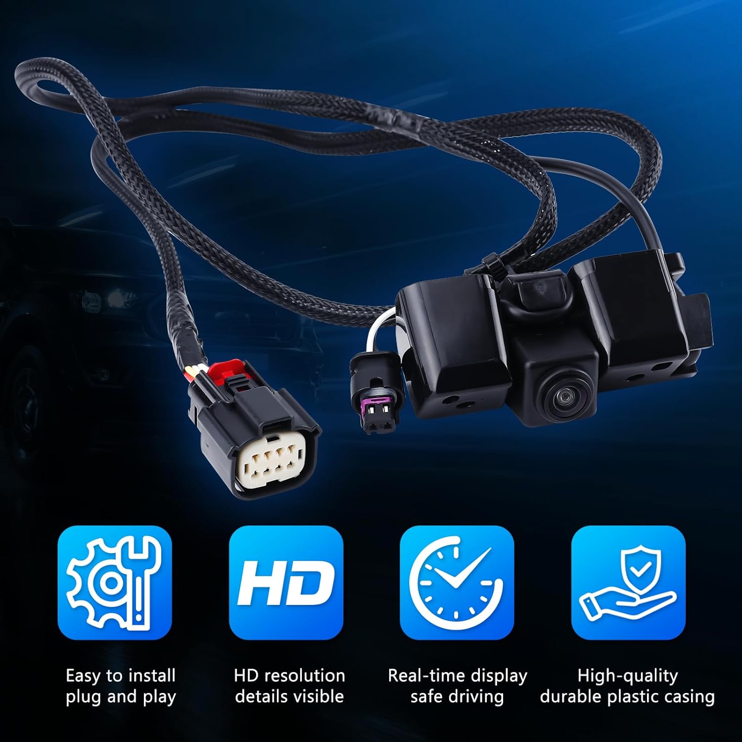 Rear View Backup Camera Compatible with Chevy Silverdo 2016-2019 for GMC Sierra 1500 2500 3500 Replaces 84062896 23363727