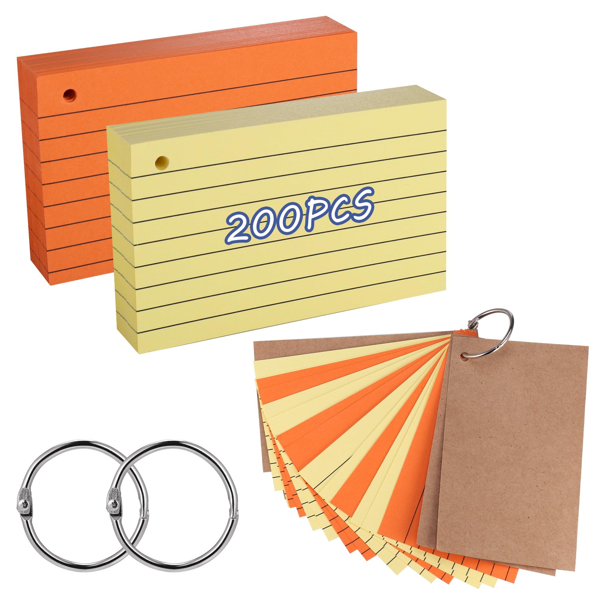 Colorful Ring-Bound Study Cards