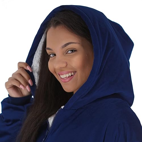 Miniatura 5 de THE COMFY - Manta portátil original de sherpa y microfibra, viene en tamaño extragrande, con cremallera de un cuarto, de talla única, y vista en