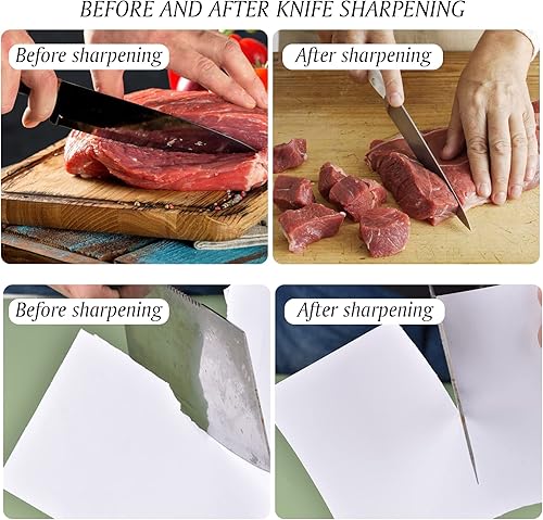 Miniatura 5 de Juego de 4 piedras de afilar de diamante, piedra de afilar con superficie de panal con base antideslizante, afilador de cuchillos de diamante,