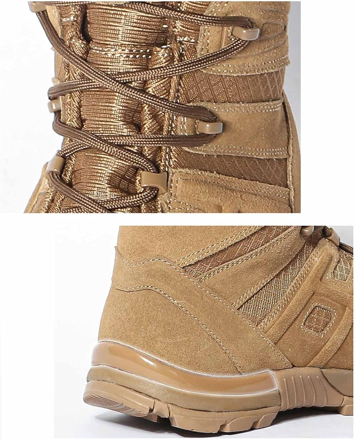 CLSQLXYJZC Men's Tactical Boots, Waterproof Hiking Work Boots Breathable Desert Boots Military Tactical Boots Durable Combat Boots Motorcycle Combat Work Boots