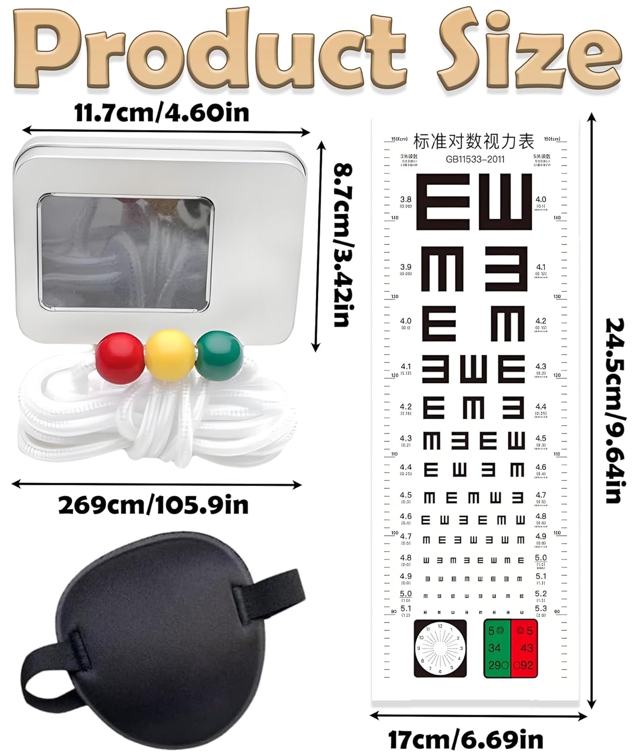3 PCS i exercise sets, vision to hand i coordination training, it includes balls, i patch and vision charts, suitable for the use of clinics, schools and homes 3 PCS i exercise sets, vision to hand i coordination training, it includes balls, i patch and vision charts, suitable for the use of clinics, schools and homes