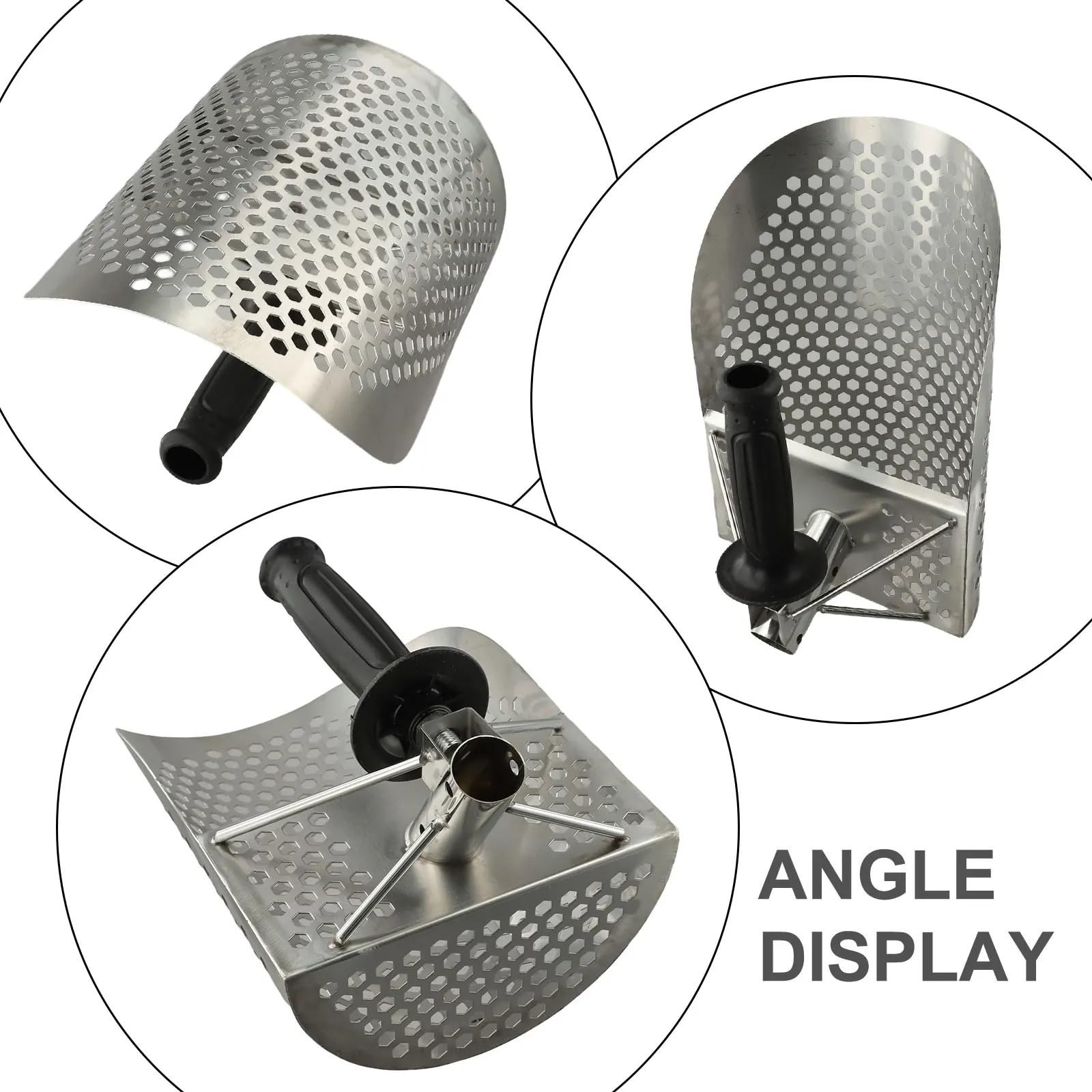 Rastrillo per pulci di sabbia Attrezzatura for la setacciatura della sabbia, paletta for staccabile, rilevamento di metalli da spiaggia, montaggio rapido, comodo stoccaggio(4 sections)