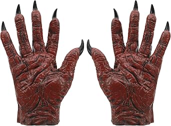 Cat Gloves Werewolf Halloween Costume Wolf Claws Paw Party Cosplay Horror Dress up Role Play Devil Witch Finger Mittens Fursuit Paws Props