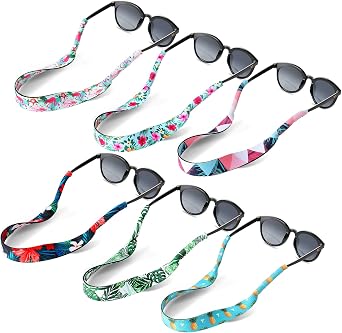 Flutesan Sunglasses Strap Floating Neoprene Eyewear Retainer Anti Slip Adjustable Sports Eyeglasses Strap for Outdoors Sports
