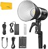 Godox ML30 LED Video Light, 37.6W 5600K Color Temperature, CRI 96 TLCI 97,8590Lux@1m with Reflector,4 FX Effects, Silent Mode,APP Wireless Control,LED Light with 2X NP-F970 Lithium Battery Case