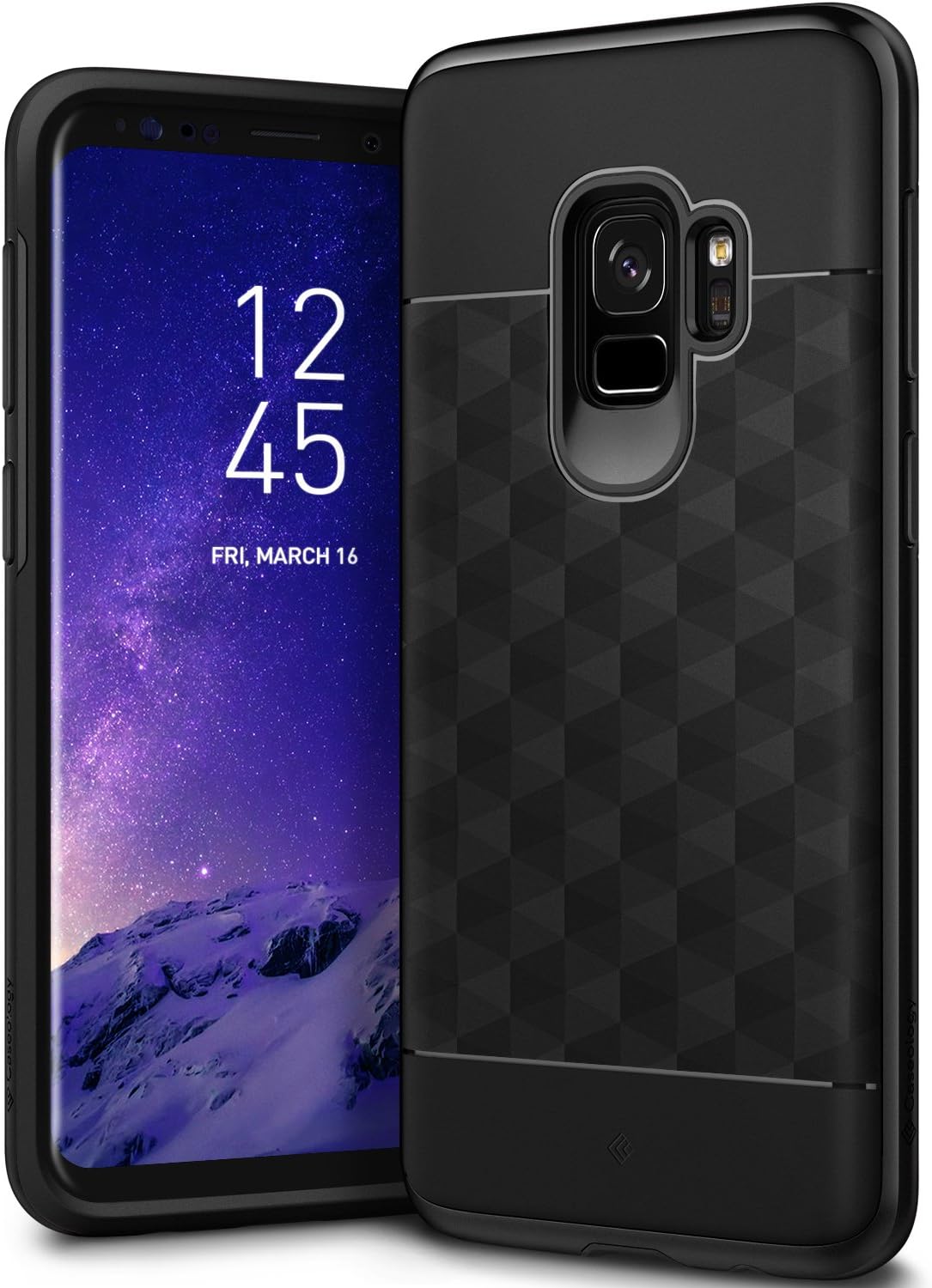 Caseology Parallax for Galaxy S9 Case (2018) - Award Winning Design - Black
