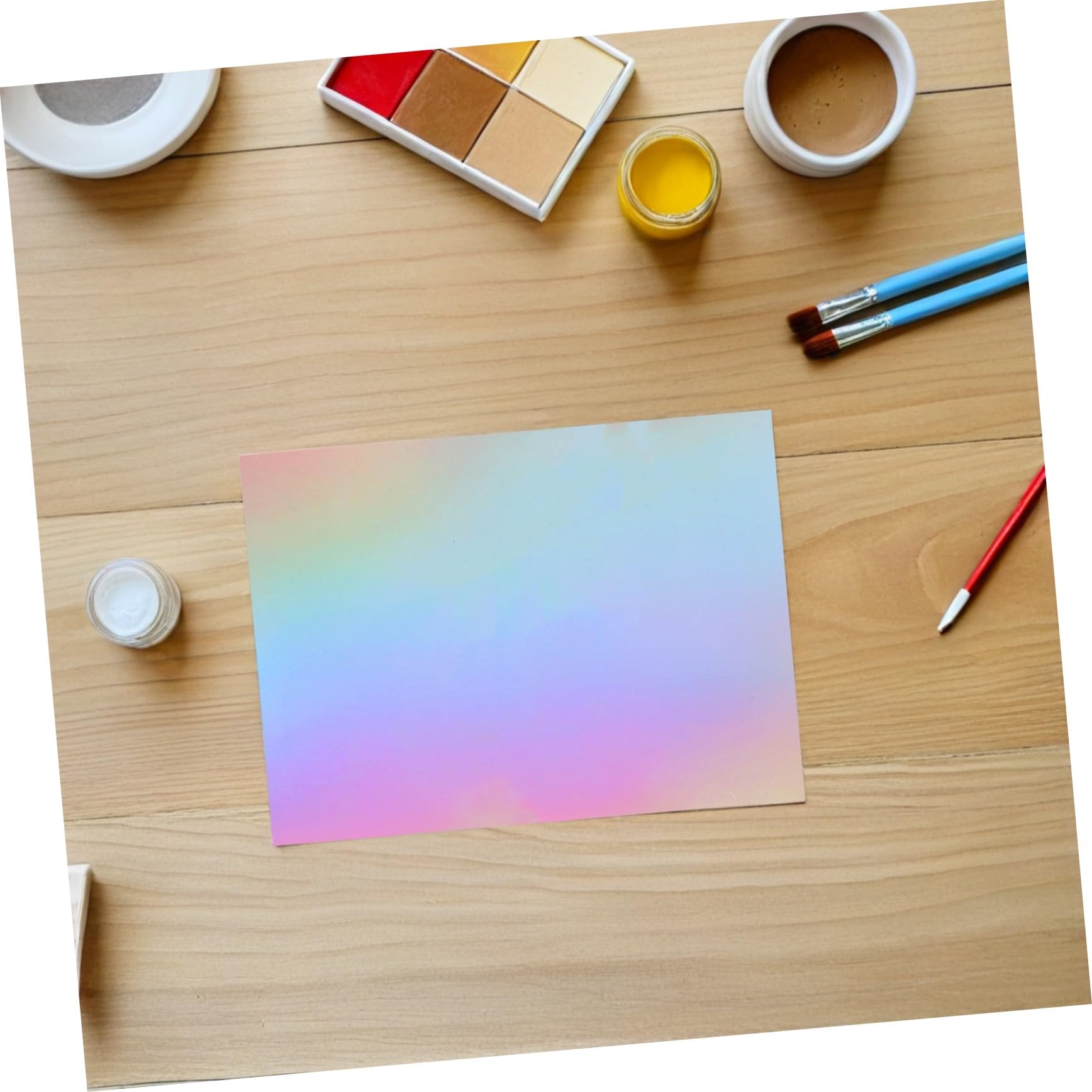 Tofficu 60 piezas Papel Cartulina Metálico Espejo para Manualidades Infantiles DIY Papel Holográfico Iridiscente para Scrapbooking y Creación de Tarjetas Fácil de Cortar y Plegar