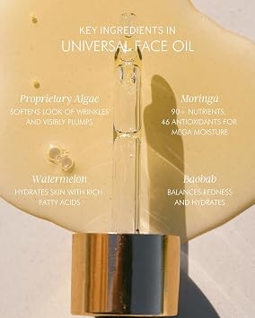 MARA Universal Face Oil Hydrating & Anti-Aging Face Oil with Algae, Moringa & Superfood Oils Glow-Boosting Facial Oil to Plump, Firm & Smooth Skin (0.5 oz / 15 ml)