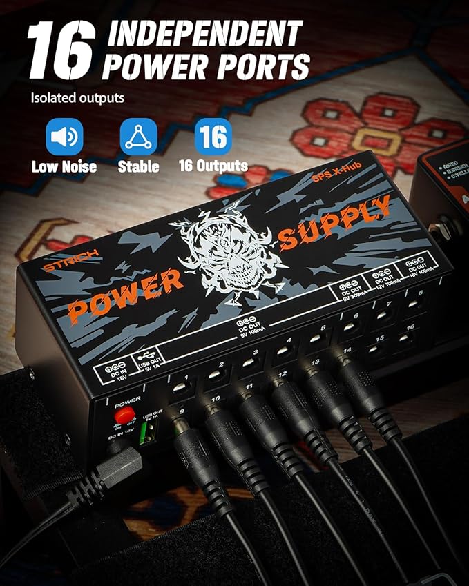 Fuente de Alimentación para Pedales de Guitarra STRICH SPS X miniatura 2