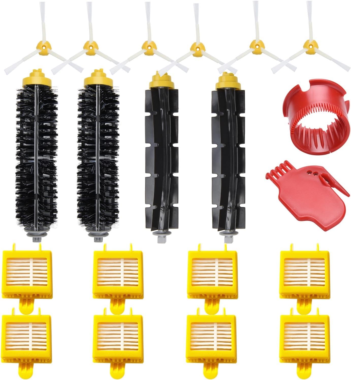 20-Pack Replacement Parts Compatible for iRobot Roomba Accessories 700 Series 760 761 770 780 790 Filter Brush Vacuum Cleaner Replenishment Kit