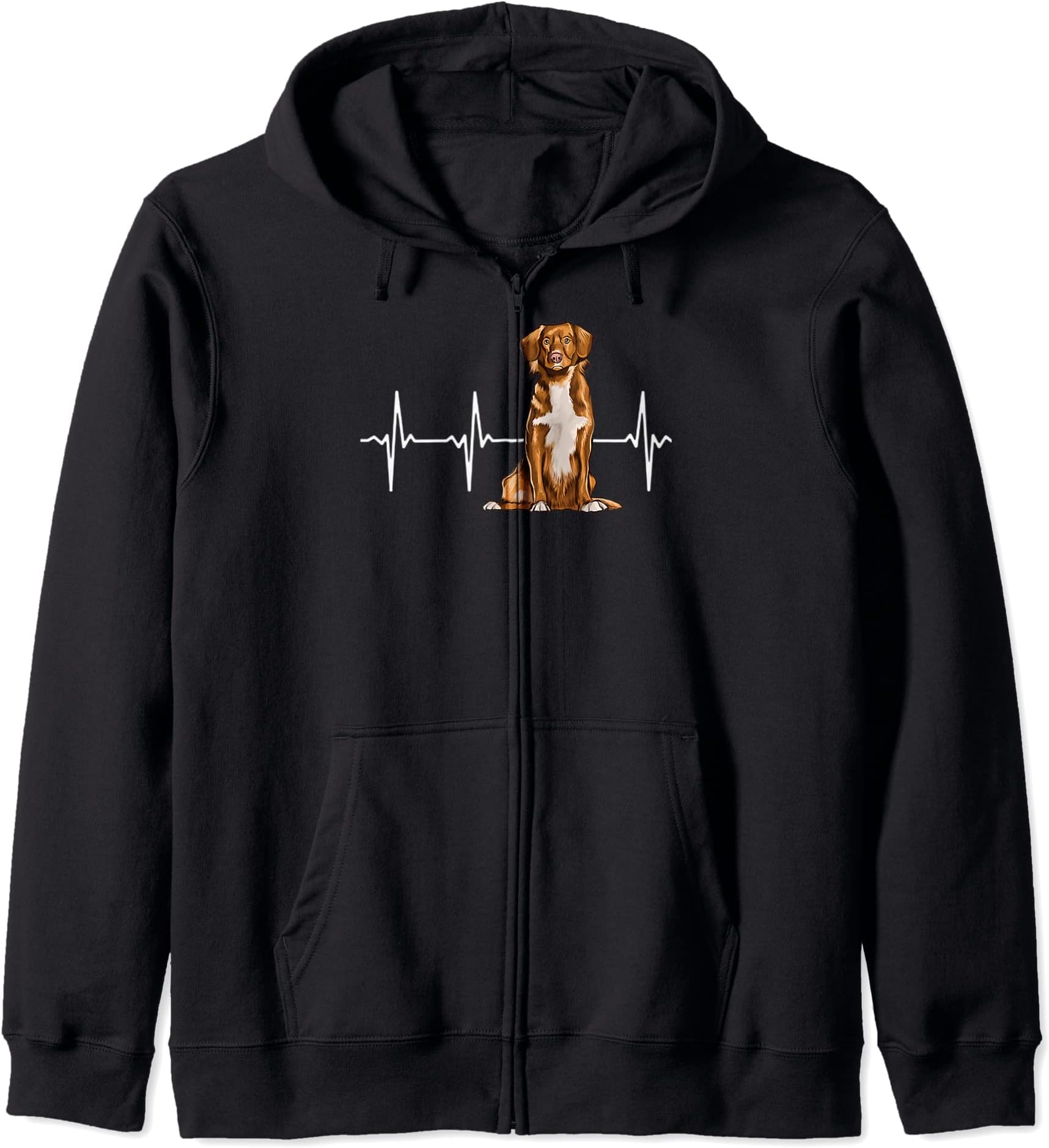 Nova Scotia Duck Tolling Retrievers Heartbeat Dog Lover Zip Hoodie
