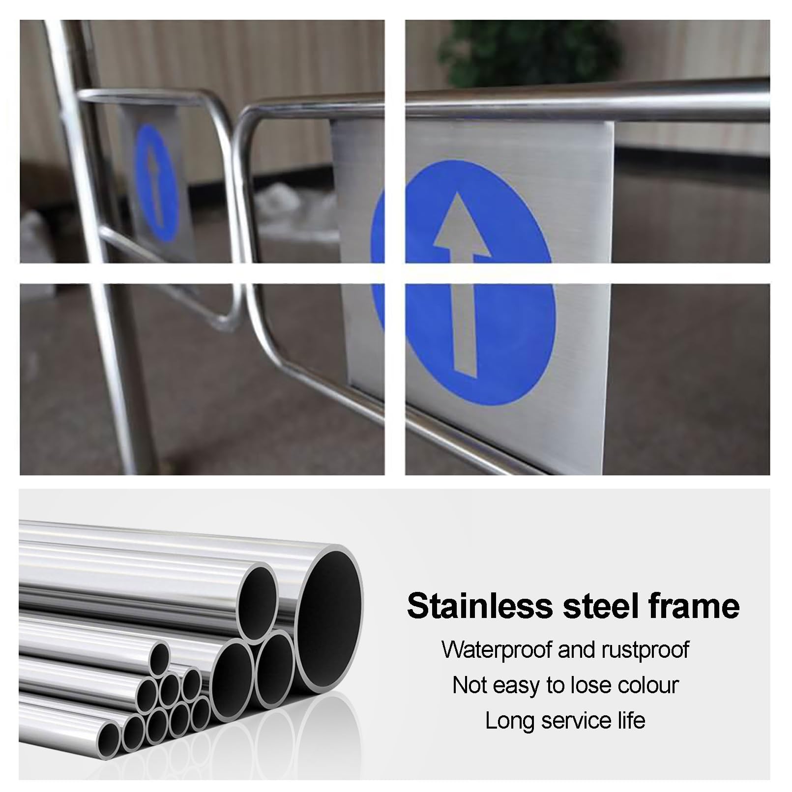 SteelGate - Ingresso girevole per negozi (sinistra, 50 x 100 cm)