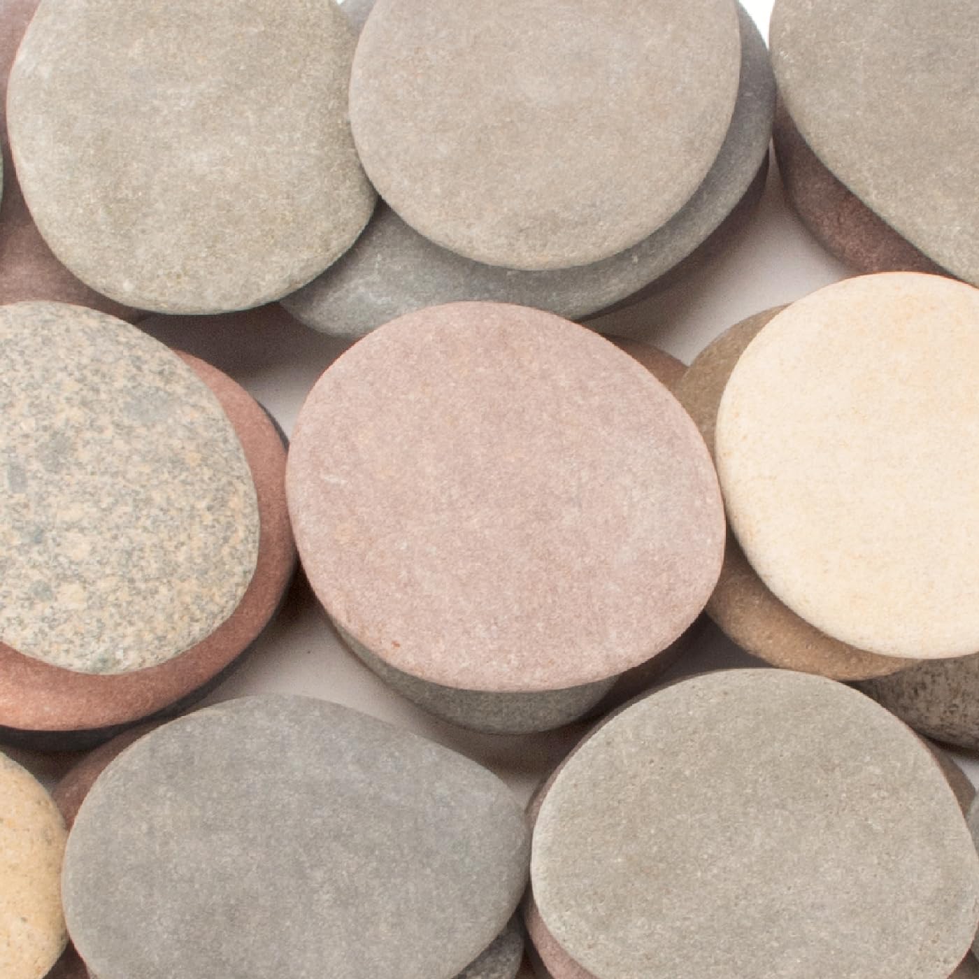 Photo 1 of [About 30 PCS - 34 PCS](18.3 Pounds) Painting Rocks,3.22"-4.73" River Rocks,Flat Stones,DIY Rocks,Craft Rocks