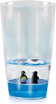 Tumbler - Penguin from Deluxebase. 250ml BPA-Free Acrylic Cups with Floating Animal Figurines. Fun Plastic Drinking Glass, Travel Mug, Camping Cup, Novelty Gift and Unique Drinkware.