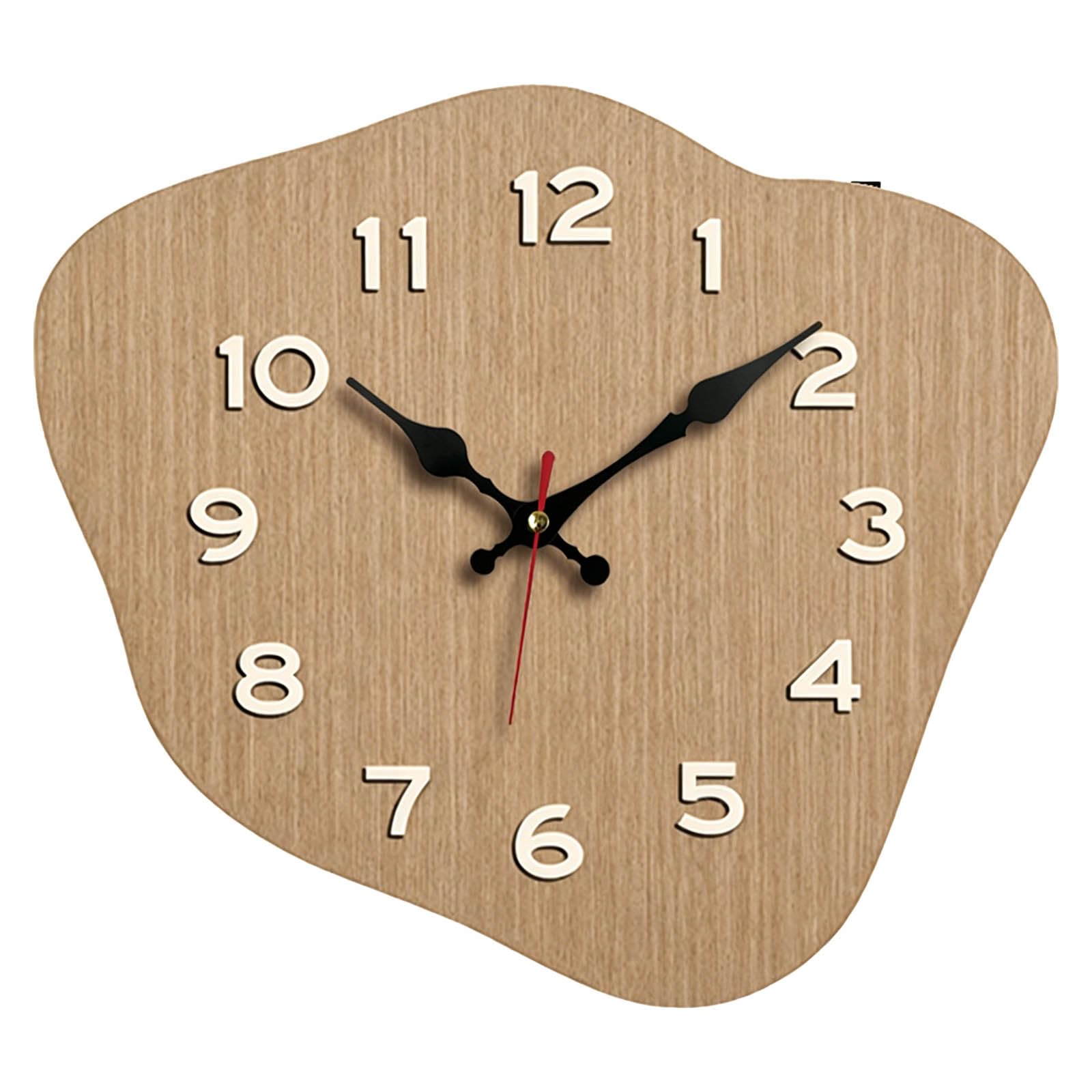 APGLSXY Quiet Wall Clock Nordic Creative Art Craft Irregular Shape Quiet Movement Precises Timing for Bedroom Living Room Accurate Wall Clock