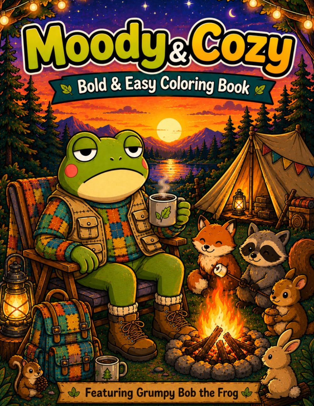 Moody & Cozy A Bold and Easy Coloring Book: OutDoor Edition