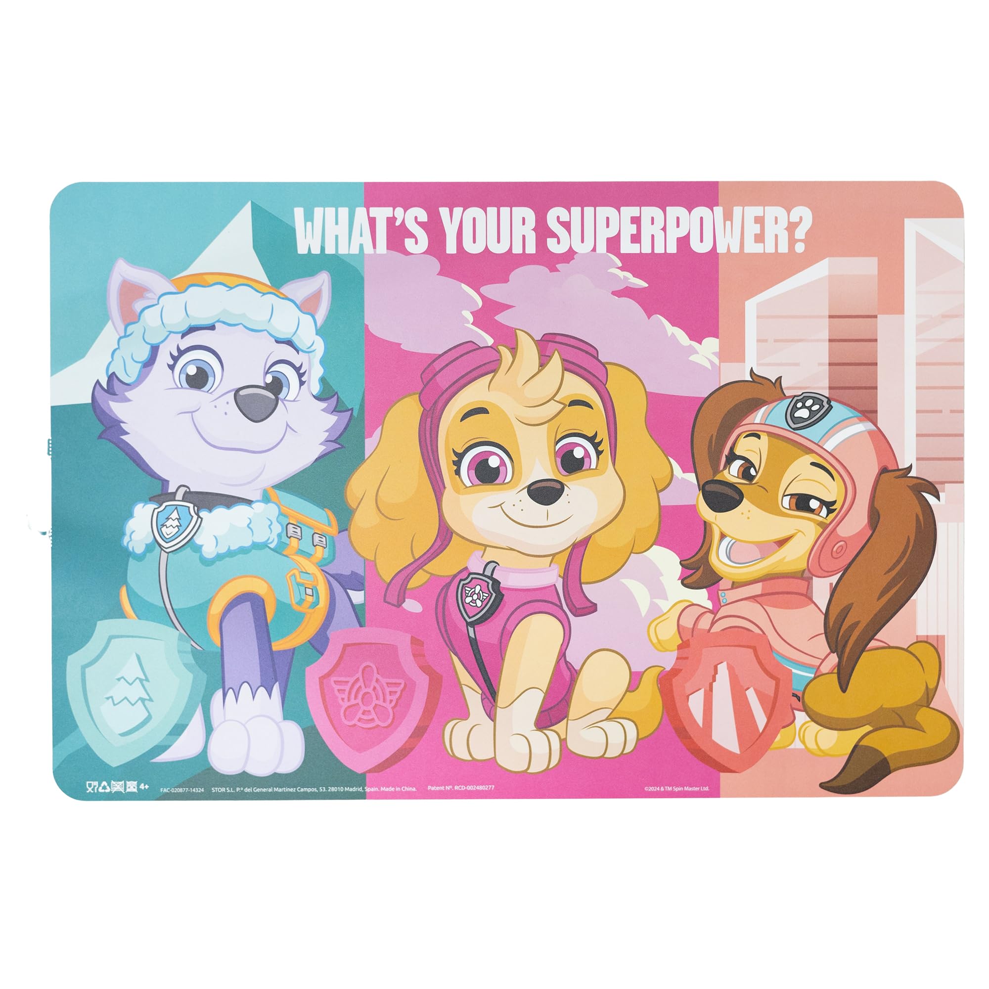 Stor Girls Multicolor Paw Patrol Placemat