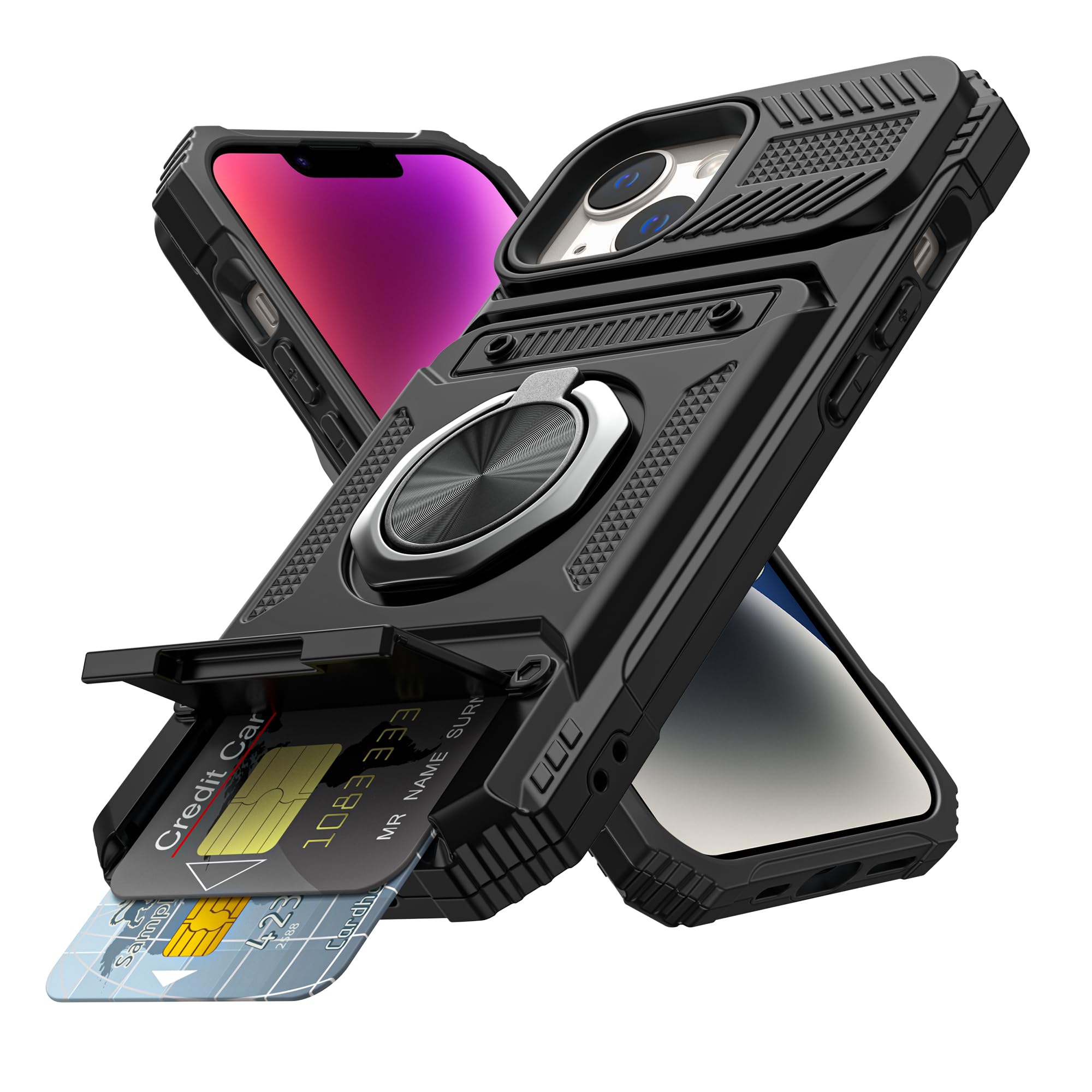 Amazon.co.jp: VOFOLEN for いphone14 ケース カード収納（2枚） 手帳