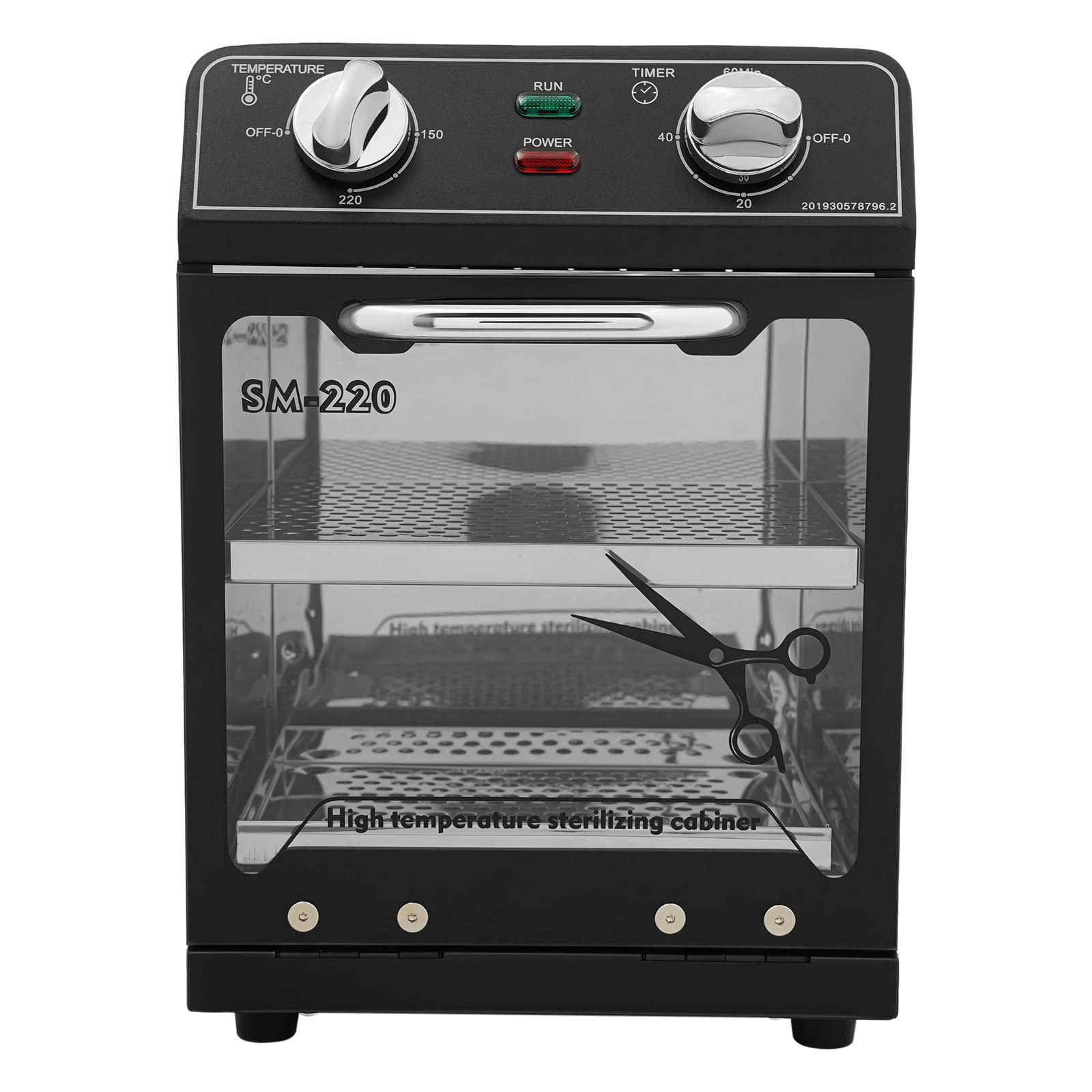 Sterylizator antywirusowy o wysokiej temperaturze, 600 W, 8 l, sterylizator gorącego powietrza z regulacją temperatury, timer, sterylizator wysokotemperaturowy do spa, studia paznokci