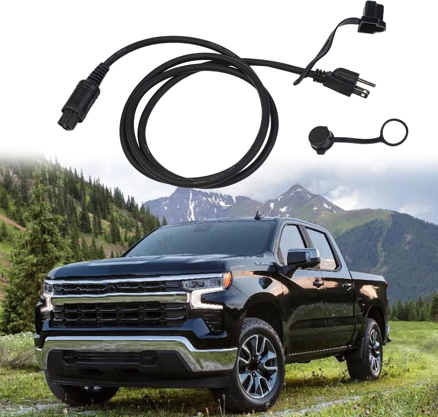 84564686 Engine Block Coolant Heater Cable Cord, Block Heater Cable For Chevy For Silverado 1500/LD/LTD 2020 2024 For Vehicle Repair
