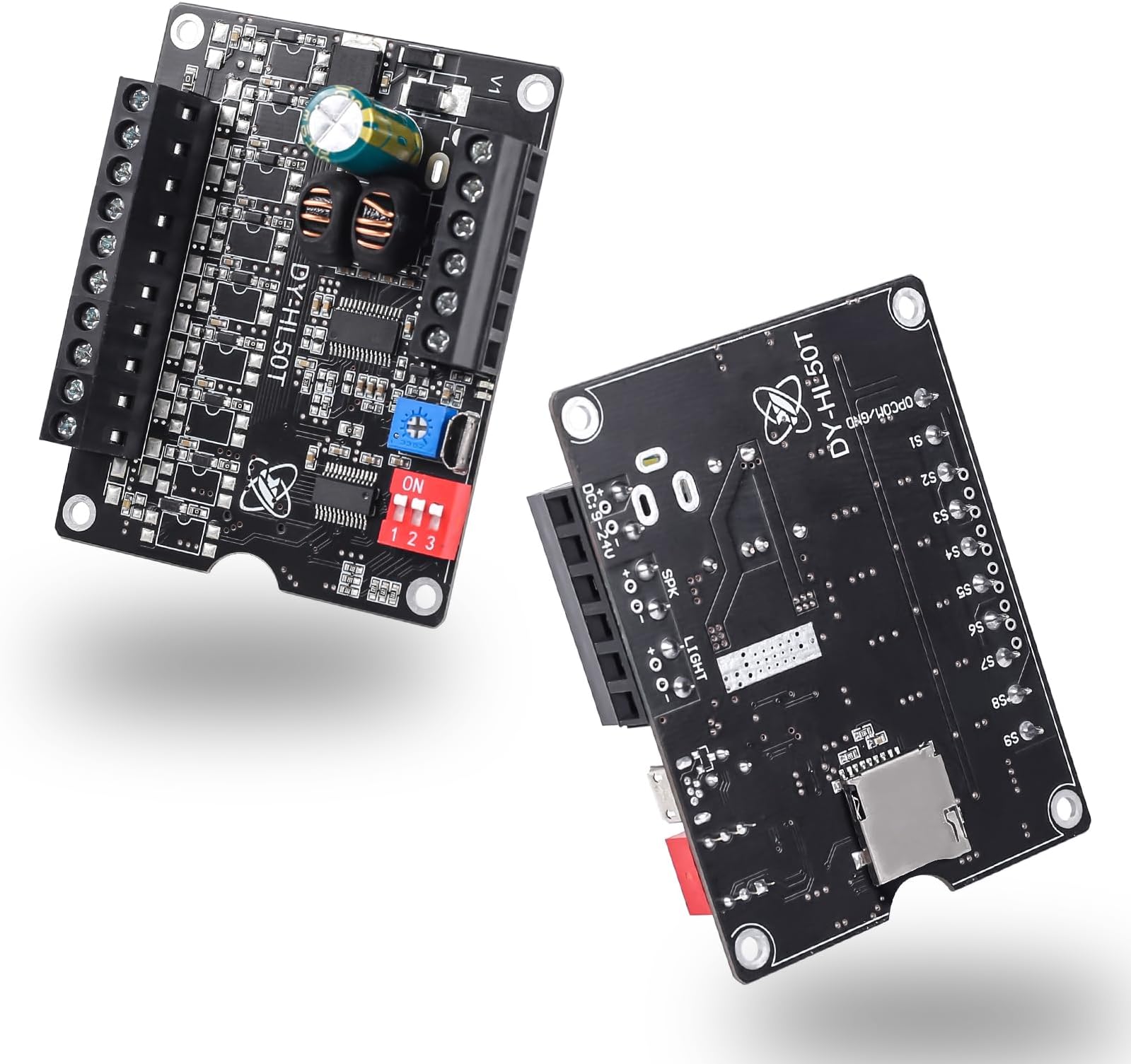 1 Pc 60W Voice Playback Module Support TF Card(32GB Max), PEMENOL DC 9-24V Sound Module Music Player Voice Broadcast Device Support Sound and Light Alarm for Home Alarm Voice Broadcast Module