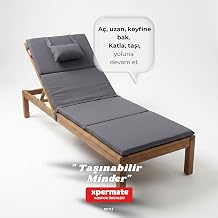 Katlan r Kamp Mat   ezlong Minderi Ta nabilir Kamp Yata  Su Itici Kuma  180x60x2 Gri Gri