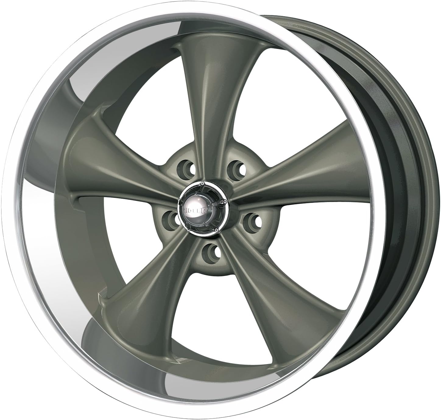 Ridler Style 695 695 Grey Wheel with Machined Lip (18x9.5"/5x120.65mm)