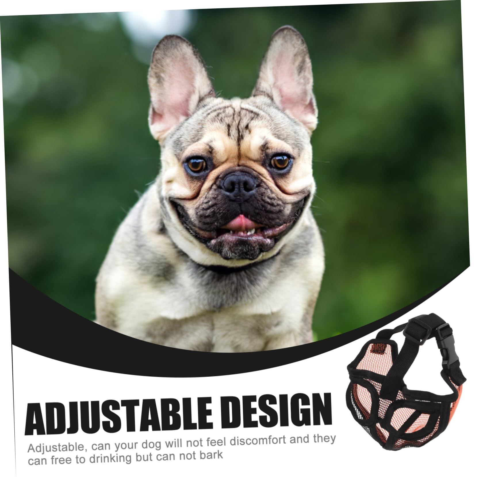 YARNOW 5pièces Muselière Ajustable Maille Respirante pour Chien Masque Anti-Morsure pour Français Confortable Et Pratique pour Et Détente