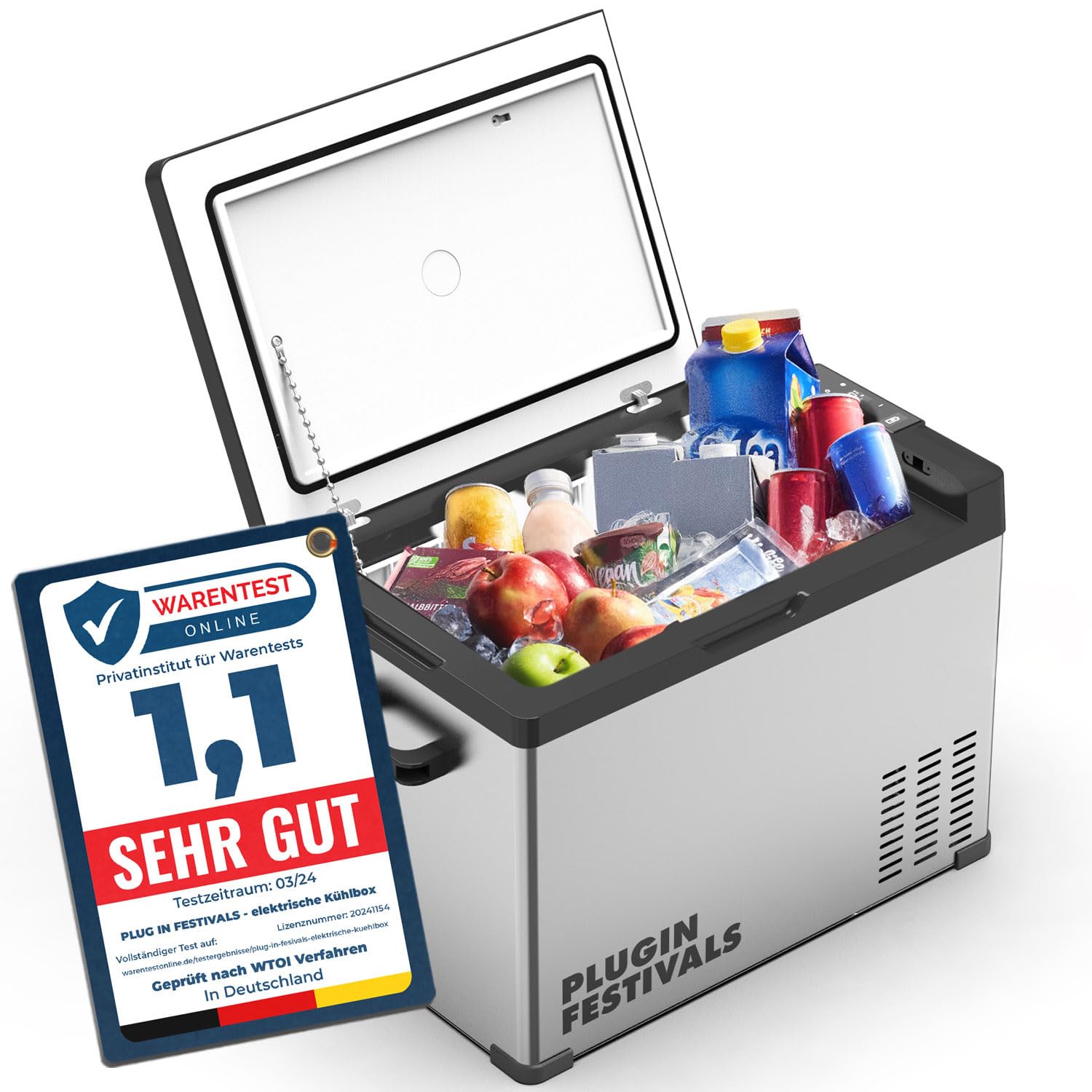 Plugin Festival Kompressorkühlbox bis -20 Grad, 40 Liter