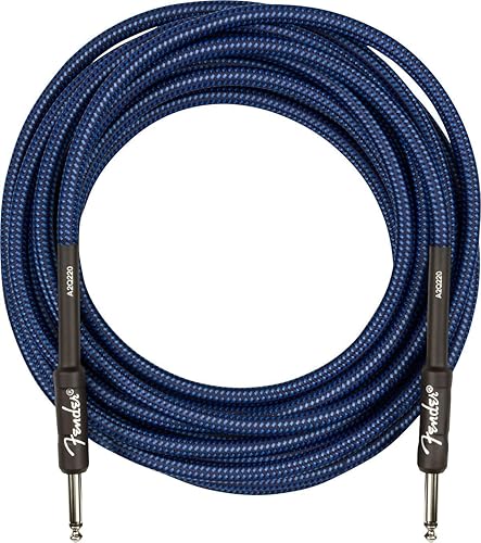 Fender Cable de instrumento original de 18.6 pies, recto, negro, 1 paquete