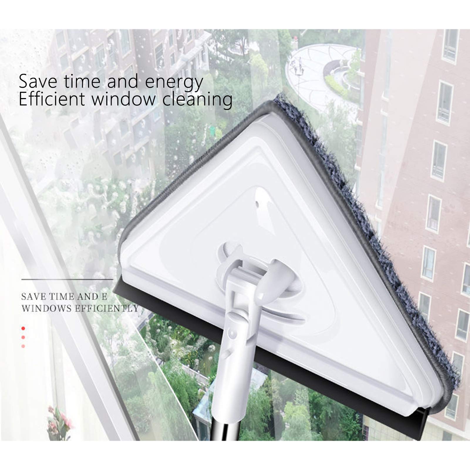 360 Degree Rotatable Adjust Rectangular Deep Washing Mop Window Cleaner Detachable Rod Floor Ceiling Wall Glass Wiper Washing Tool, Wall Mop Wall mop Cleaner with Longer Handle, Wall Mop Wall mo