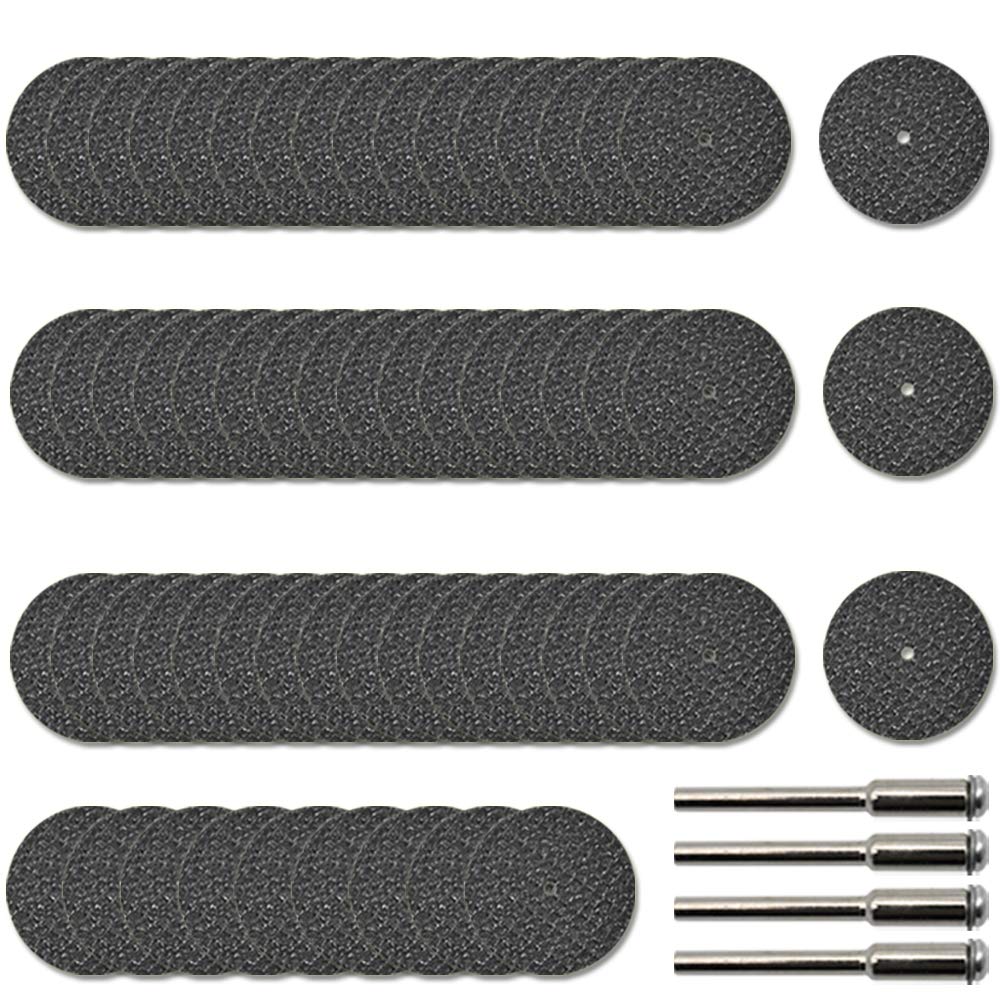 60Pcs Rotary Tool Cut Off Wheel 11/4 inch Reinforced Fiberglass Cut Off Wheels and 4Pcs