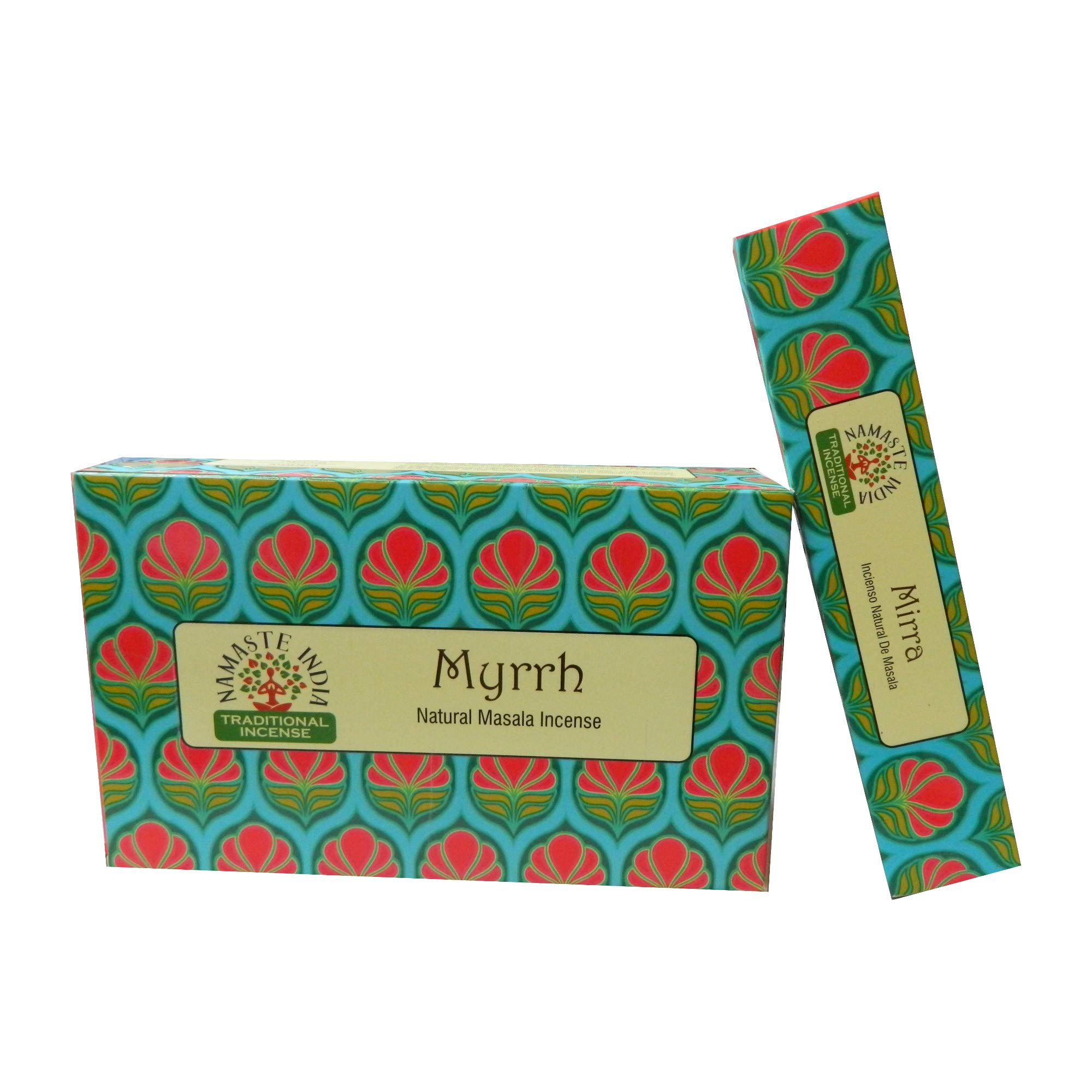 Ancient Wisdom Incense Sticks Large Pack 12 Sets of 14-15 Sticks Each, Myrrh Scent, 168 Count, Hand Rolled, Eco-Friendly, Non-Toxic, Burn Time: 45 Minutes, Includes Soapstone Elephant Holder