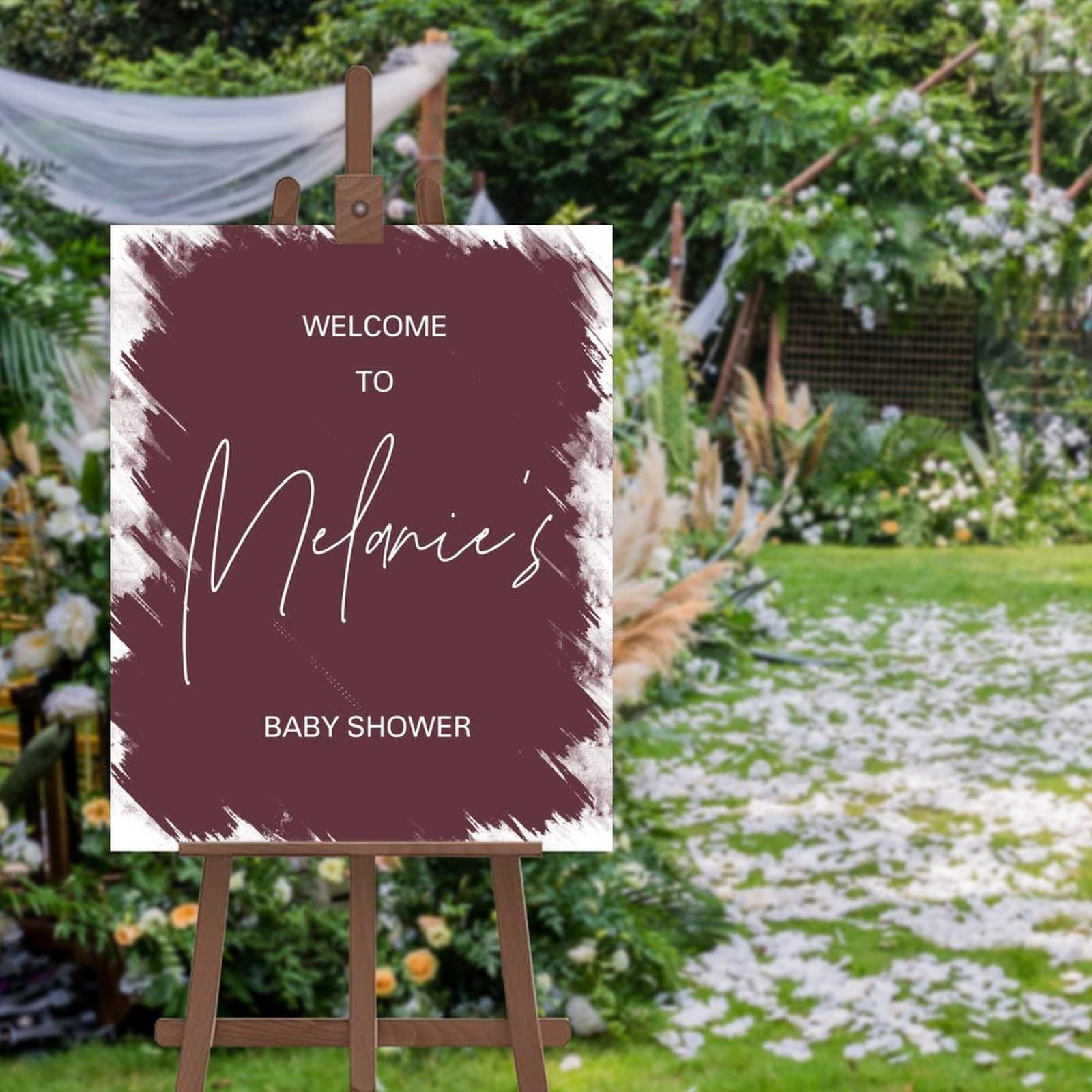 Panneau de mariage minimaliste haut de gamme format 50,8 x 76,2 cm