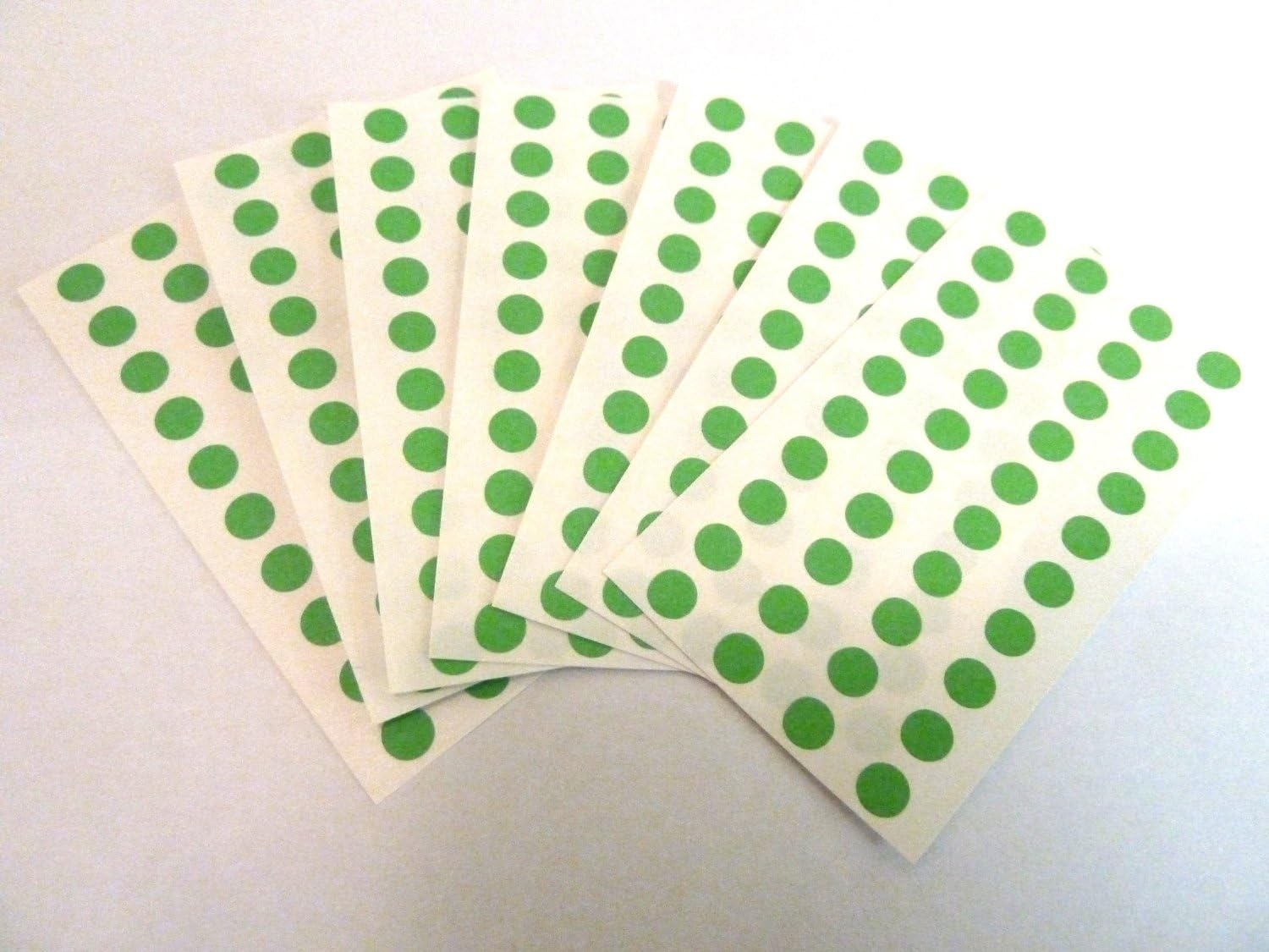 270 Round Stickers - Sticky Coloured Self Adhesive Dots For Colour Coding Green
