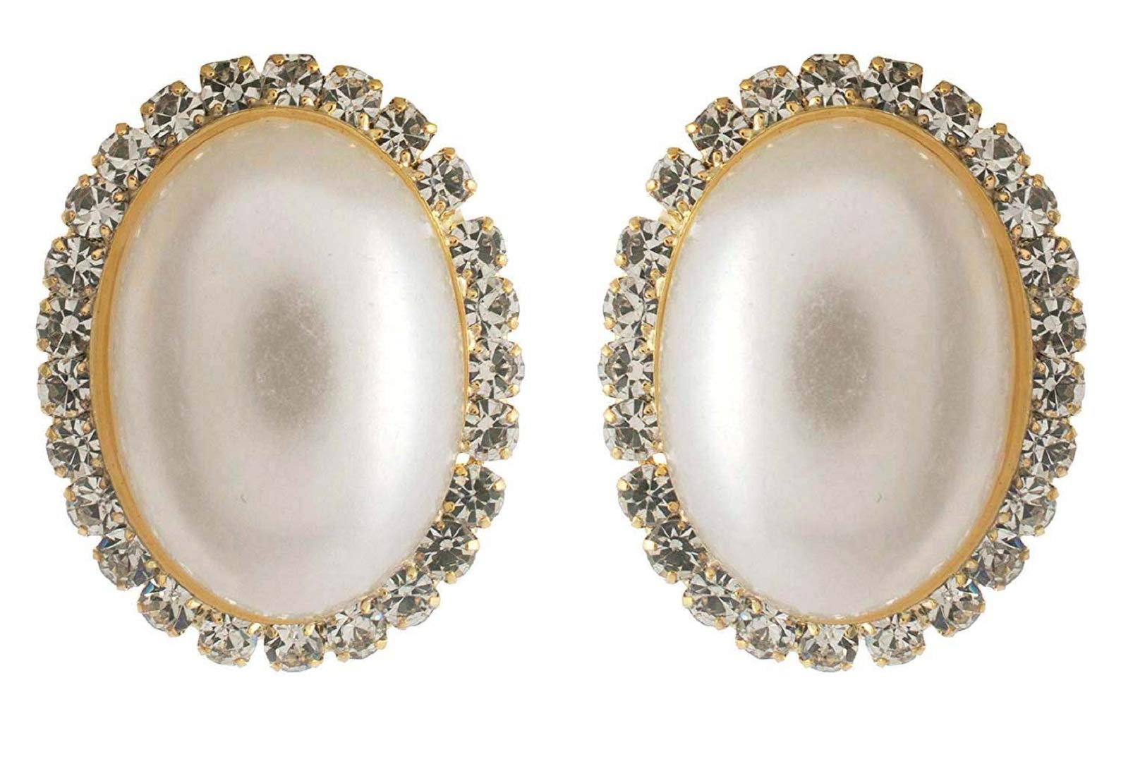 Shreya Collection Non-precious Metal Stud Earrings for Women & Girls, Yellow (B07R1T9GQ4) Amazon Price History, Amazon Price Tracker
