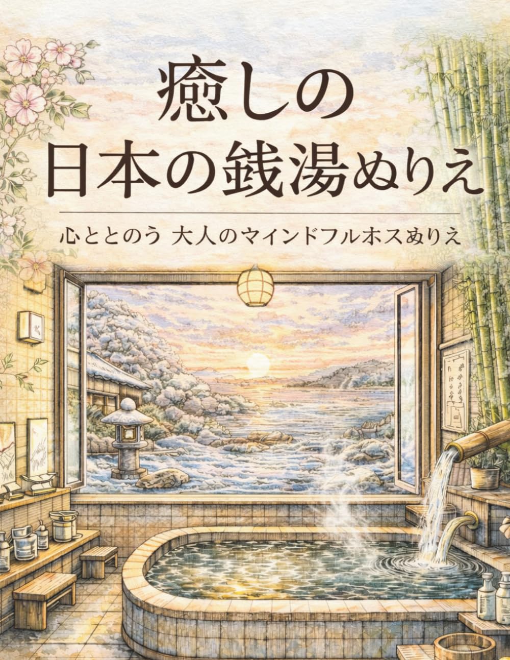 癒しの日本の銭湯ぬりえ: 心ととのう 大人のマインドフルネスぬりえ